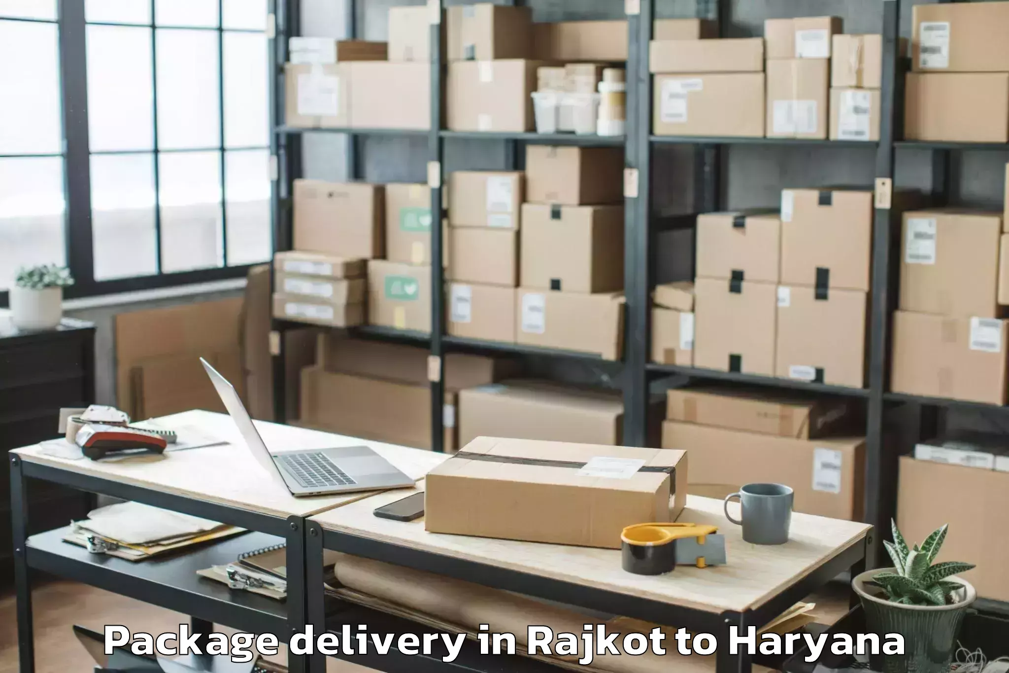 Easy Rajkot to Tosham Package Delivery Booking